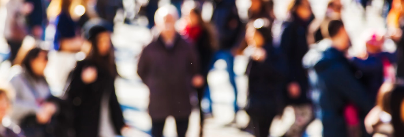 crowd walking Rochester
